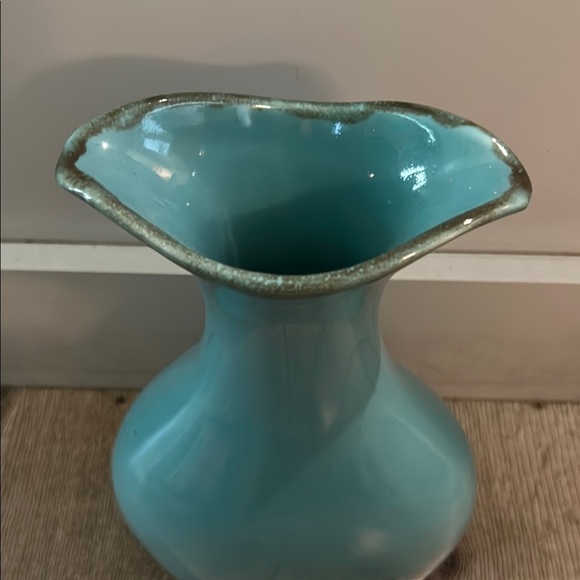 Retired SLAH Southern Living at Home Blue Tuscan Pitcher Vase - Picture 2 of 4